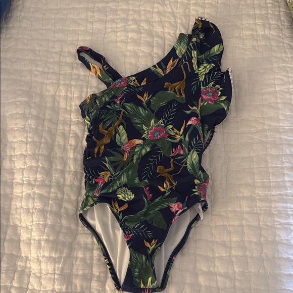 Floral One-Shoulder Swimsuit - Picture 1 of 3